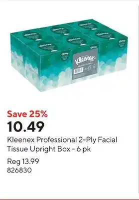 Staples Kleenex Professional 2-Ply Facial Tissue Upright Box - 6 pk offer