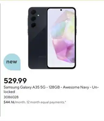 Staples Samsung Galaxy A35 5G - 128GB - Awesome Navy - Unlocked offer