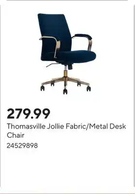 Staples Thomasville Jollie Fabric/Metal Desk Chair offer