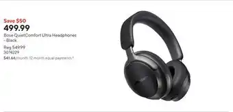 Staples Bose QuietComfort Ultra Headphones - Black offer