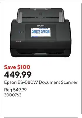 Staples Epson ES-580W Document Scanner offer