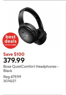 Staples Bose QuietComfort Headphones - Black offer