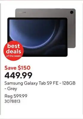 Staples Samsung Galaxy Tab S9 FE - 128GB - Grey offer