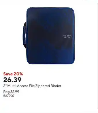 Staples 2 Multi-Access File Zippered Binder offer
