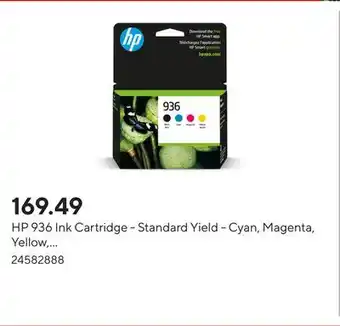 Staples HP 936 Ink Cartridge - Standard Yield - Cyan, Magenta, Yellow, Black - 4 Pack offer