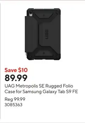 Staples UAG Metropolis SE Rugged Folio Case for Samsung Galaxy Tab S9 FE offer