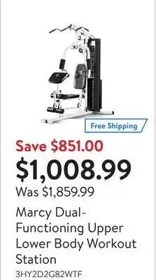 Walmart Marcy Dual-Functioning Upper Lower Body Workout Station offer