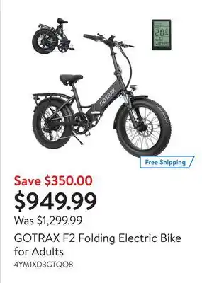 Walmart GOTRAX F2 Folding Electric Bike for Adults offer
