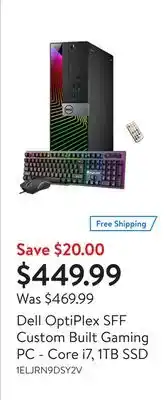 Walmart Dell OptiPlex SFF Custom Built Gaming PC - Core i7, 1TB SSD offer
