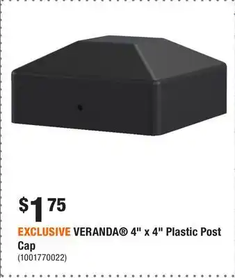 Home Depot EXCLUSIVE VERANDA 4 x 4 Plastic Post Cap offer