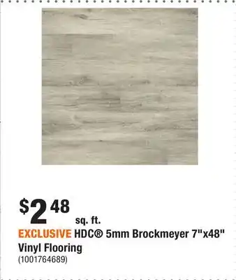 Home Depot EXCLUSIVE HDC 5mm Brockmeyer 7x48 Vinyl Flooring offer