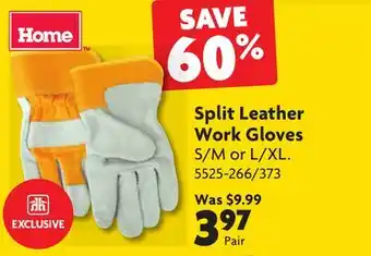 Home Hardware Split Leather Work Gloves offer