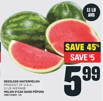 Valu-mart MELON D'EAU SANS PÉPINS offer