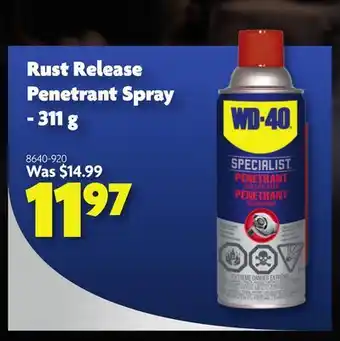 Home Hardware Rust Release Penetrant Spray offer