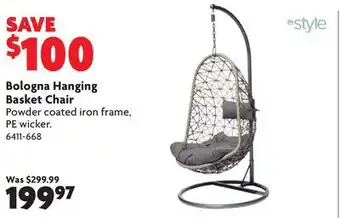 Home Hardware Bologna Hanging Basket Chair offer
