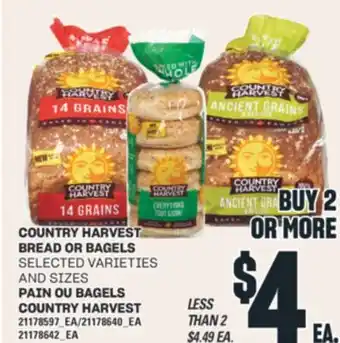 Valu-mart PAIN OU BAGELS COUNTRY HARVEST offer