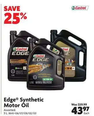 Home Hardware Edge Synthetic Motor Oil offer