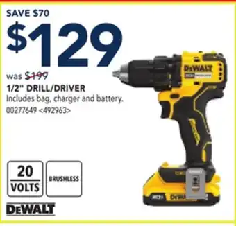RONA DEWALT 1/2 DRILL DRIVER offer