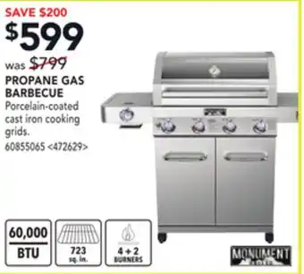 RONA MONUMENT GRILLS PROPANE GAS BARBECUE offer