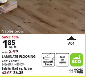 RONA MONO SERRA LAMINATE FLOORING offer