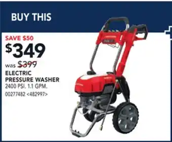 RONA ELECTRIC PRESSURE WASHER offer