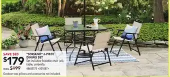 RONA SORIANO 6-PIECE DINING SET offer