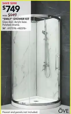 RONA EMILY SHOWER KIT 36 offer