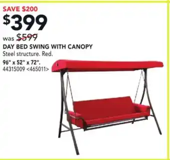 RONA DAY BED SWING WITH CANOPY offer