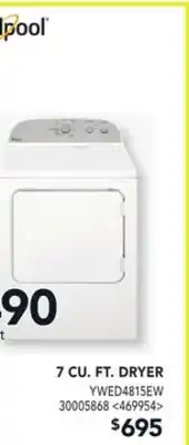 RONA WHIRLPOOL 7 CU. FT. DRYER offer
