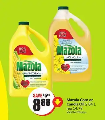 Chalo FreshCo Mazola Corn or Canola Oil 2.84 L offer