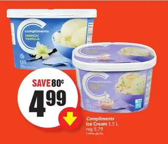 Chalo FreshCo Compliments Ice Cream 1.5 L offer