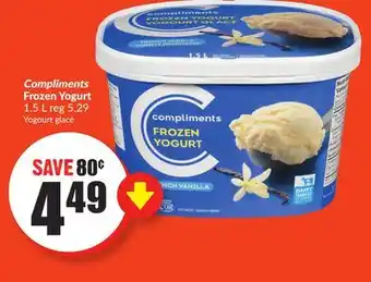 Chalo FreshCo Compliments Frozen Yogurt 1.5 L offer