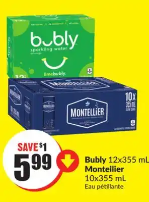 Chalo FreshCo Bubly 12x355 mL Montellier 10x355 mL offer
