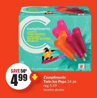 FreshCo Compliments Twin Ice Pops 24 pk offer