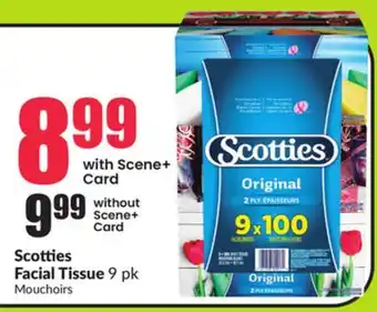 FreshCo Scotties Facial Tissue 9 pk offer