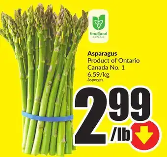 FreshCo Asparagus Product of Ontario Canada No. 1 6.59/kg offer