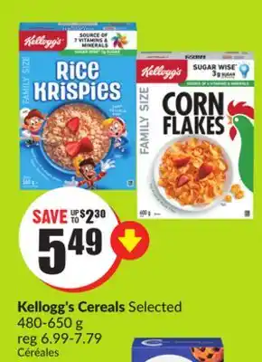 FreshCo Kellogg's Cereals 480-650 g offer