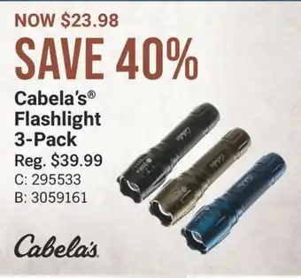 Bass Pro Cabela's Flashlight 3-Pack offer