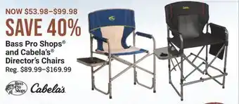 Bass Pro Bass Pro Shops and Cabela's Director's Chairs offer