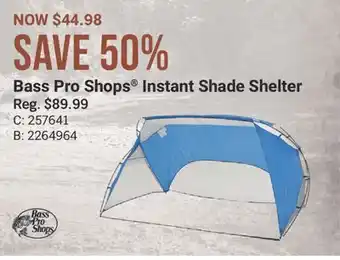 Bass Pro Bass Pro Shops Instant Shade Shelter offer