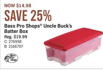 Bass Pro Bass Pro Shops Uncle Buck's Batter Box offer