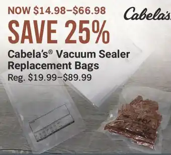 Bass Pro Cabela's Vacuum Sealer Replacement Bags offer