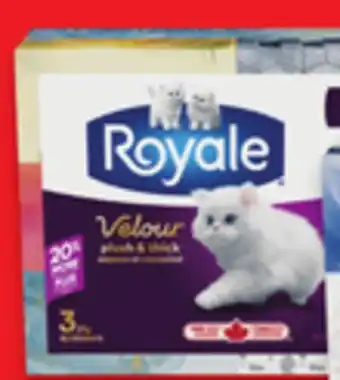 Walmart Royale Facial Tissue Velour 3-Ply 88 Sheets Per Roll offer
