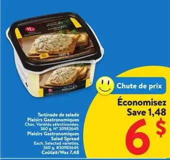 Walmart Plaisirs Gastronomiques Salad Spread offer