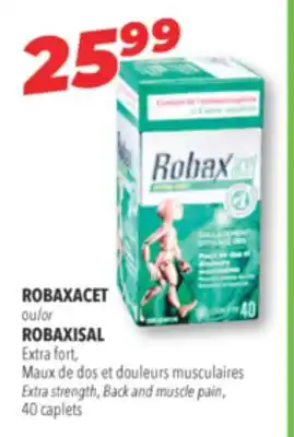 Familiprix ROBAXACET or ROBAXISAL, Extra fort, Extra strength, Back and muscle pain, 40 caplets offer