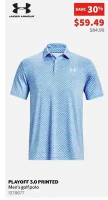 Sports Experts UNDER ARMOUR Playoff 3.0 Printed Men's golf polo offer