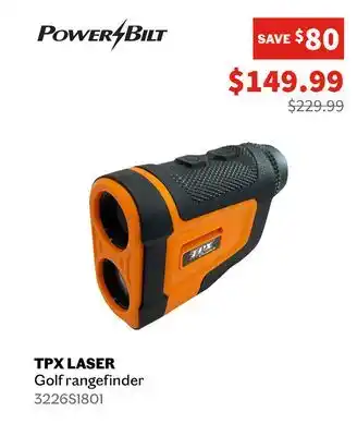 Sports Experts POWER BILT TPX Laser Golf rangefinder offer