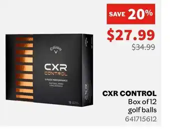 Sports Experts CALLAWAY CXR Control Box of 12 golf balls offer