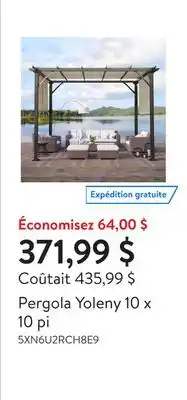 Walmart Pergola Yoleny 10 x 10 pi offer