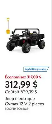 Walmart Jeep électrique Gymax 12 V 2 places offer